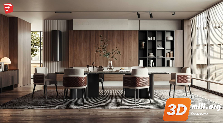 Dining Table Set Skp Files